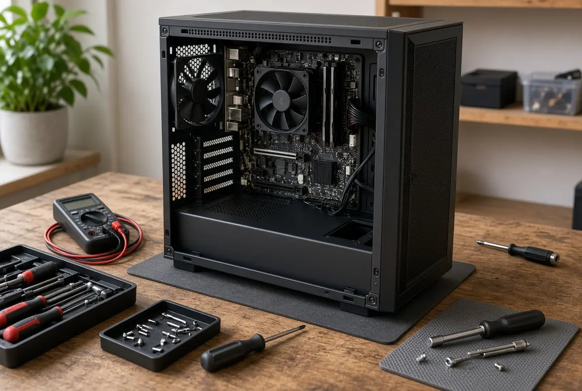 Componentes de hardware para montagem de um computador
